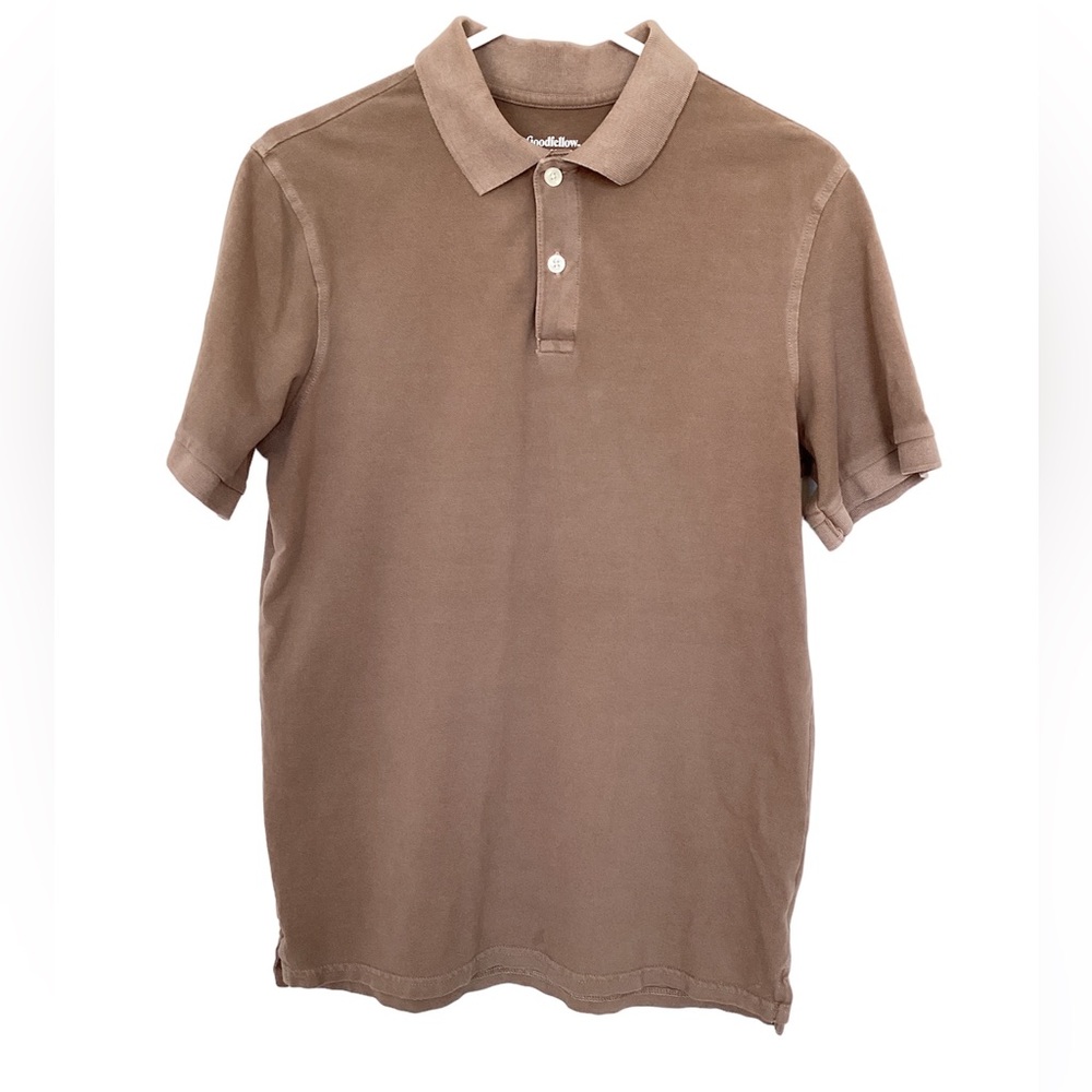Goodfellow & Co brown short sleeve polo shirt | mens M | brown | spring office